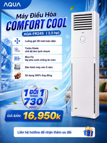 Máy lạnh tủ đứng Aqua 2.5 HP AQA-FR24S
